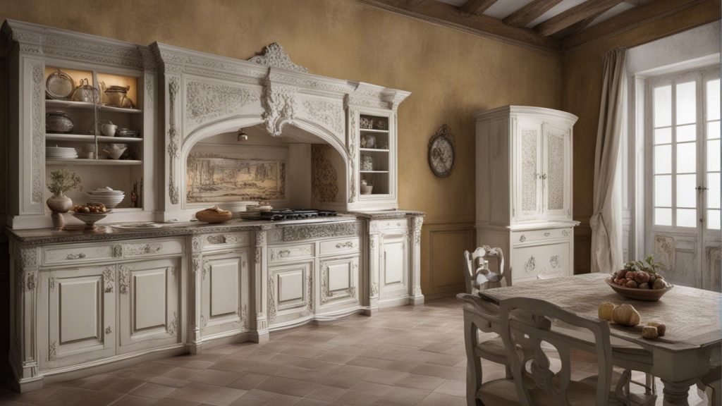 Cucina con mobili antichi e dettagli originali
