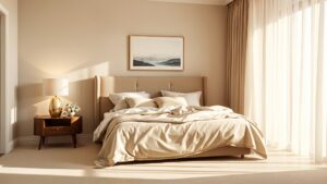 Scopri di più sull'articolo Come arredare una camera da letto beige: idee e consigli