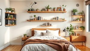 Scopri di più sull'articolo 15 idee creative per mensole in camera da letto: stile e funzionalità