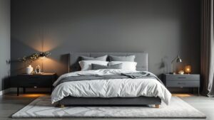 Scopri di più sull'articolo Come arredare una camera da letto grigia: idee e consigli