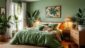 Scopri di più sull'articolo Come arredare una camera da letto verde: idee e ispirazioni